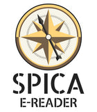 Logo of SPICA e-Reader featuring a compass design symbolizing navigation and discovery in digital reading.